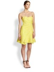 Alice and Olivia - Grove Strapless Sculpted-Side Dress at Saks Fifth Avenue