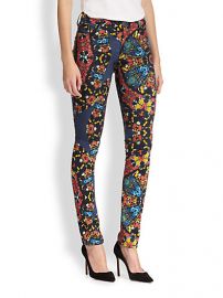 Alice and Olivia - Jewel-Print Skinny Jeans at Saks Fifth Avenue