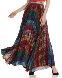 Alice and Olivia Alice   Olivia Katz Rainbow Snake Print Pleated Maxi Skirt Women - Bloomingdale s at Bloomingdales