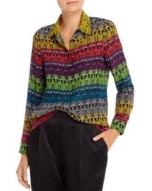 Alice and Olivia Alice   Olivia Willa Rainbow Stace Face Silk Blouse Women - Bloomingdale s at Bloomingdales