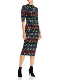 Alice and Olivia Alice Olivia Delora Geometric Print Midi Dress Bloomingdales at Bloomingdales