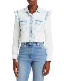 Alice and Olivia Alice and Olive Hannah Ruffle Denim Shirt   Bloomingdales at Bloomingdales