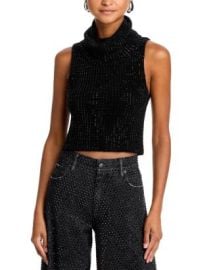 Alice and Olivia Alma Rhinestone Knit Shell Bloomingdales at Bloomingdales