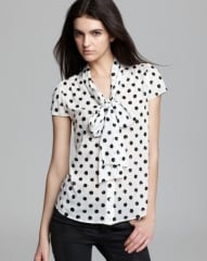 Alice and Olivia Blouse - Miranda Sequin Bow at Bloomingdales