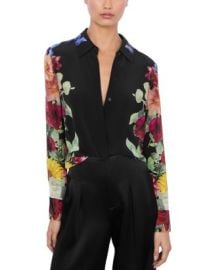 Alice and Olivia Brady Button Front Blouse Bloomingdalex27s Women at Bloomingdales