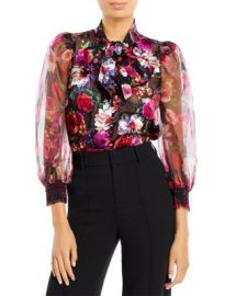 Alice and Olivia Brentley Floral Print Top   Bloomingdales at Bloomingdales