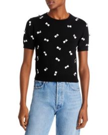 Alice and Olivia Ciara Bow Embellished Sweater Bloomingdales at Bloomingdales