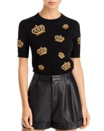 Alice and Olivia Ciara Embroidered Crown Top   Bloomingdales at Bloomingdales