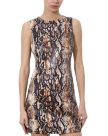 Alice and Olivia Clyde Faux Snakeskin Mini Shift Dress Bloomingdales at Bloomingdales