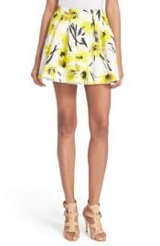 Alice and Olivia Connor Floral Print Miniskirt in Daisy at Nordstrom