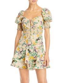 Alice and Olivia Crawford Sweetheart Tiered Floral Mini Dress     Bloomingdales at Bloomingdales