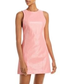 Alice and Olivia Daven Sleeveless Vegan Leather Mini Dress Bloomingdales at Bloomingdales