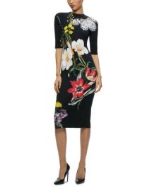 Alice and Olivia Delora Elbow Sleeve Dress Bloomingdales at Bloomingdales