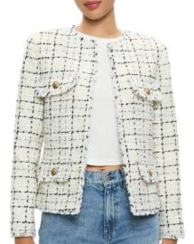 Alice and Olivia Dumont Tweed Boxy Jacket Bloomingdales at Bloomingdales