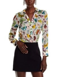 Alice and Olivia Eloise Butterfly Button Down Blouse Bloomingdales at Bloomingdales