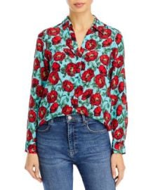 Alice and Olivia Eloise Button Down Silk Blouse   Bloomingdales at Bloomingdales