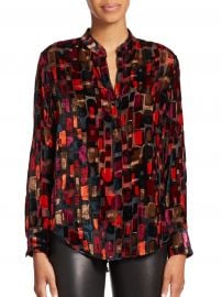 Alice and Olivia Eloise Printed Blouse at Saks Fifth Avenue