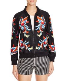 Alice and Olivia Felisa Embellished Silk Jacket at Bloomingdales