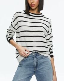 Alice and Olivia Fila Wool Blend Crewneck Sweater Bloomingdales at Bloomingdales