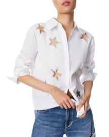 Alice and Olivia Finely Embellished Cutout Shirt Bloomingdales at Bloomingdales