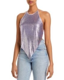 Alice and Olivia Frenchie Chainmail Halter Top Bloomingdales at Bloomingdales