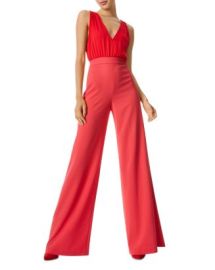 Alice and Olivia Gale Deep V Neck Jumpsuit Bloomingdales at Bloomingdales