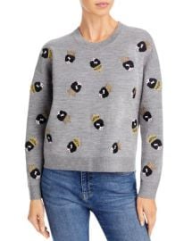 Alice and Olivia Gleeson Embroidered Sweater   Bloomingdales at Bloomingdales