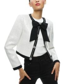 Alice and Olivia Gwyneth Embellished Cropped Jacket Bloomingdales at Bloomingdales