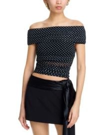 Alice and Olivia Isadola Off-the-Shoulder Top Bloomingdales at Bloomingdales