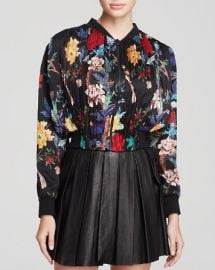 Alice and Olivia Jacket - Drapey Gathered Crop at Bloomingdales