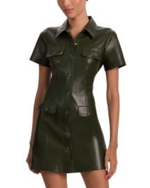 Alice and Olivia Jamie Faux Leather Collared Dress Bloomingdale39s at Bloomingdales