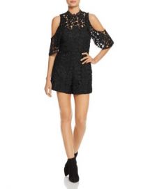 Alice and Olivia Junie Cold-Shoulder Lace Romper Women - Bloomingdale s at Bloomingdales