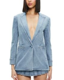 Alice and Olivia Justine Denim One Button Blazer Bloomingdales at Bloomingdales