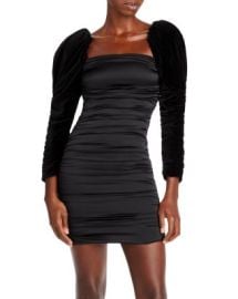 Alice and Olivia Katrice Ruched Puff Sleeve Dress   Bloomingdales at Bloomingdales