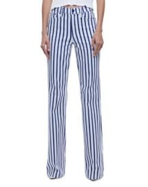 Alice and Olivia Keira Mid Rise 70s Bootcut Jeans in Admiral Stripe Bloomingdales at Bloomingdales