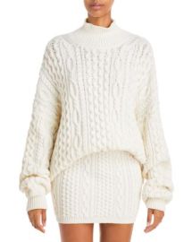 Alice and Olivia Kenny Cable Knit Sweater Bloomingdales at Bloomingdales