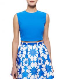 Alice and Olivia Klynn Sleeveless Knit Crop Top at Neiman Marcus