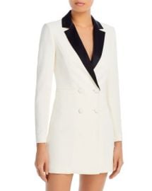 Alice and Olivia Kryie Tuxedo Mini Dress Bloomingdales at Bloomingdales