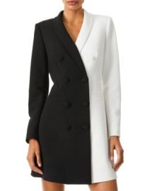 Alice and Olivia Kyrie Color Block Tuxedo Mini Dress Bloomingdales at Bloomingdales