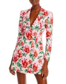 Alice and Olivia Latoya Floral Print Blazer Mini Dress Bloomingdales at Bloomingdales