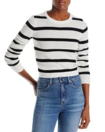 Alice and Olivia Luna Striped Crewneck Sweater Bloomingdales at Bloomingdales