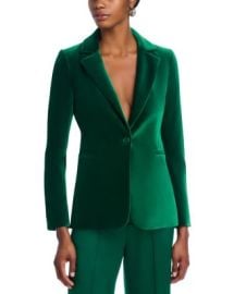 Alice and Olivia Macey Notch Collar Velvet Blazer Bloomingdale39s at Bloomingdales