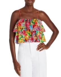 Alice and Olivia Marylynn Ruffle Cropped Top   Bloomingdales at Bloomingdales