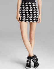 Alice and Olivia Mini Skirt - Elana Houndstooth at Bloomingdales