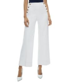 Alice and Olivia Narin High Rise Wide Leg Jeans in Off White Bloomingdales at Bloomingdales