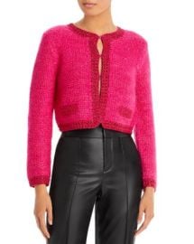 Alice and Olivia Noella Sequin Embellished Boucl Cardigan Bloomingdalex27s Women at Bloomingdales