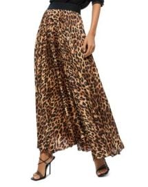 Alice and Olivia Pleated Animal Print Maxi Skirt Bloomingdales at Bloomingdales