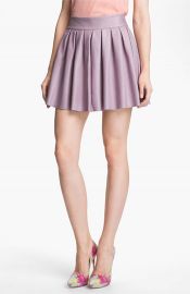 Alice and Olivia Pleated Leather Skirt at Nordstrom