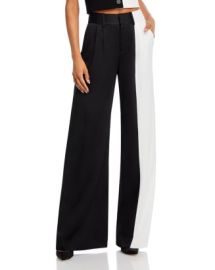 Alice and Olivia Pompey Color Block Wide Leg Pants Bloomingdales at Bloomingdales