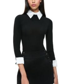 Alice and Olivia Porla Collared Sweater Bloomingdale39s at Bloomingdales